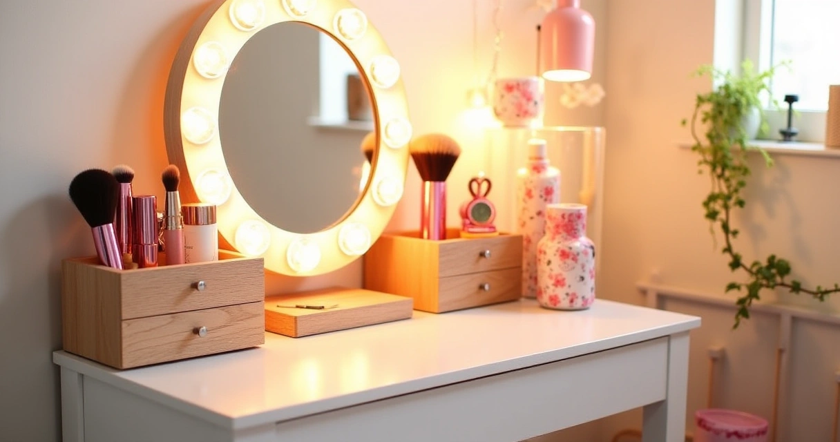 How to Create a Summer-Themed Teen Bedroom Vanity Setup on a Budget for Father's Day Gift Ideas