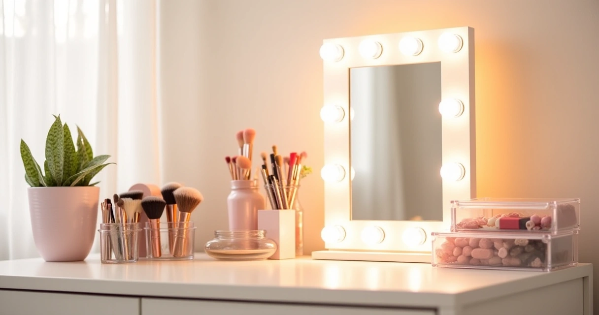how to organize teen bedroom vanity storage for spring prom makeup kits before graduation