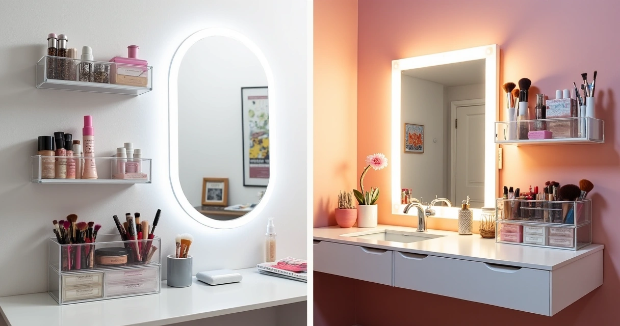 Wall Mounted Makeup Organizers Vs Countertop