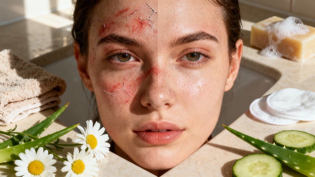 avoid harsh skincare routines